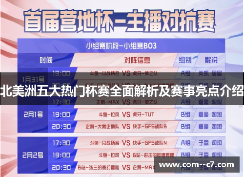 北美洲五大热门杯赛全面解析及赛事亮点介绍